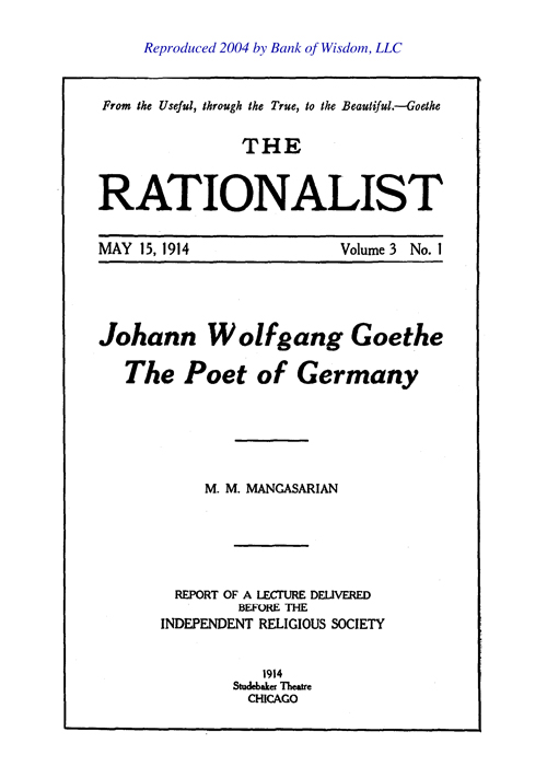(image for) The Rationalist Set - Vol. 3 - No. 1 - No. 12